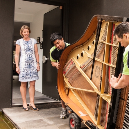 Welcoming a grand piano